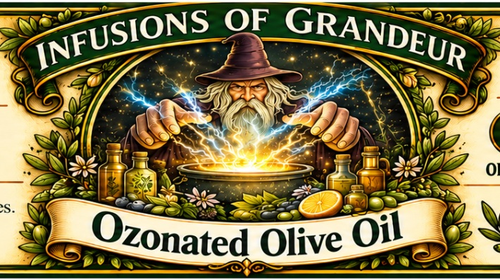 Wizard artwork from the Infusions of Grandeur product label